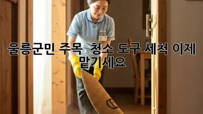 울릉군민 주목! ✨ 청소 도구 세척, 이제 맡기세요! 🧹