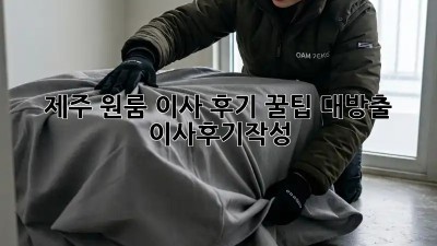 제주 원룸 이사 후기🏡 꿀팁 대방출! #이사후기작성